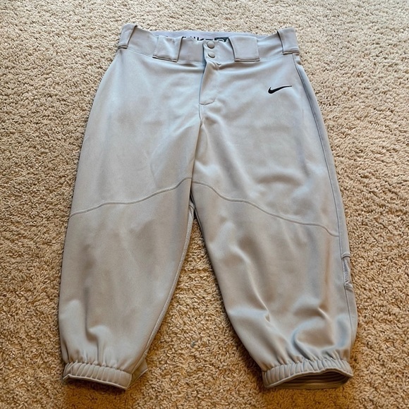 Nike baseball pants S in grey with pockets - Picture 2 of 9